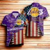 Los Angeles Lakers American Flag Hawaiian Shirt 3D For Men Women