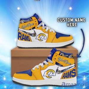 Los Angeles Rams Air Jordan Hightop Shoes Custom Name For Fans Limited Shoes Product Photo 1