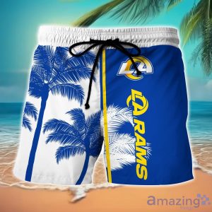 Los Angeles Rams Hawaiian Shirt And Shorts Set Custom Name Summer Vacation Shirt NFL Fans Product Photo 2