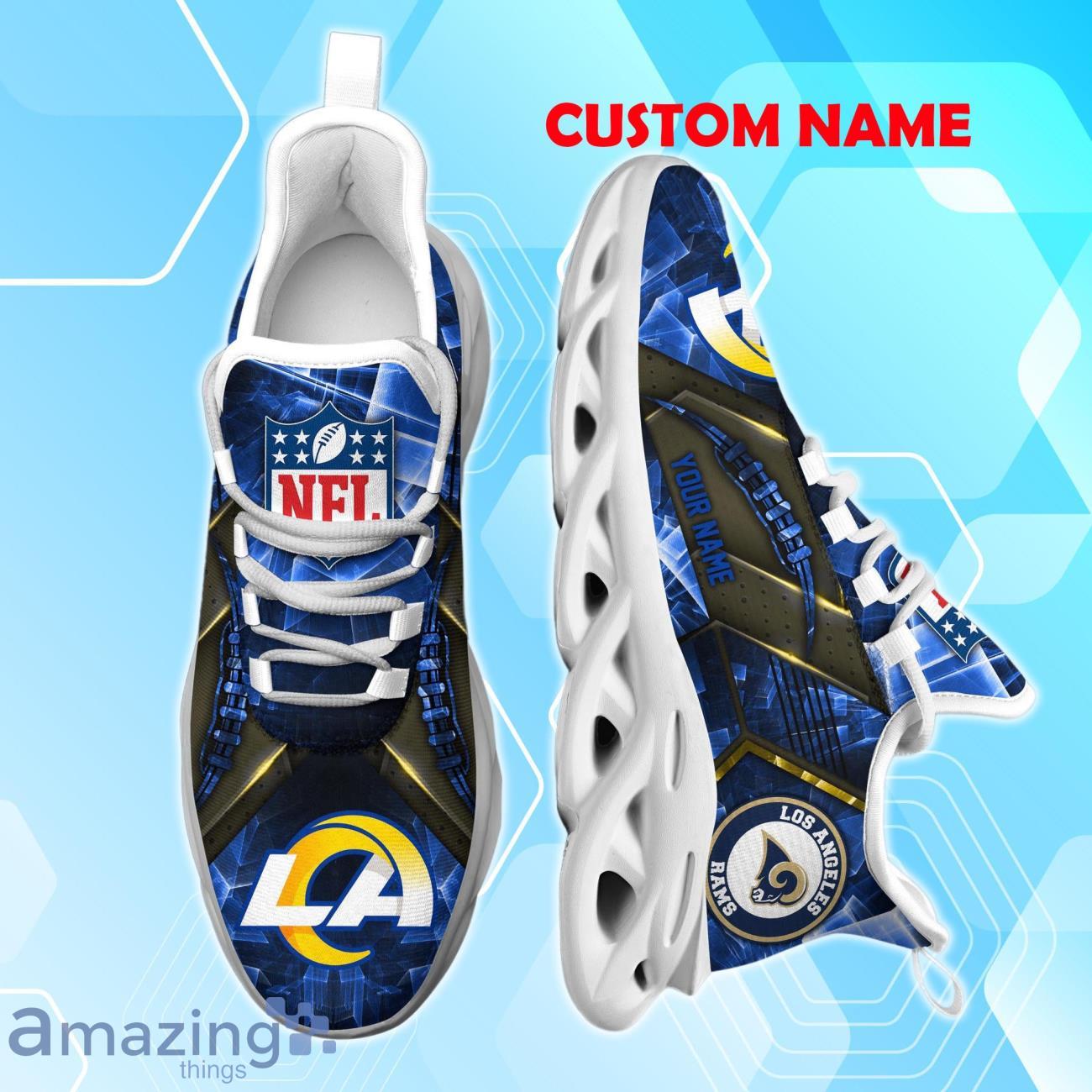 Los Angeles Rams Max Soul Shoes Personalized Name A Great Gift For Fans image Los Angeles Rams Max Soul Shoes Personalized Name A Great Gift For Fans Product Photo 1
