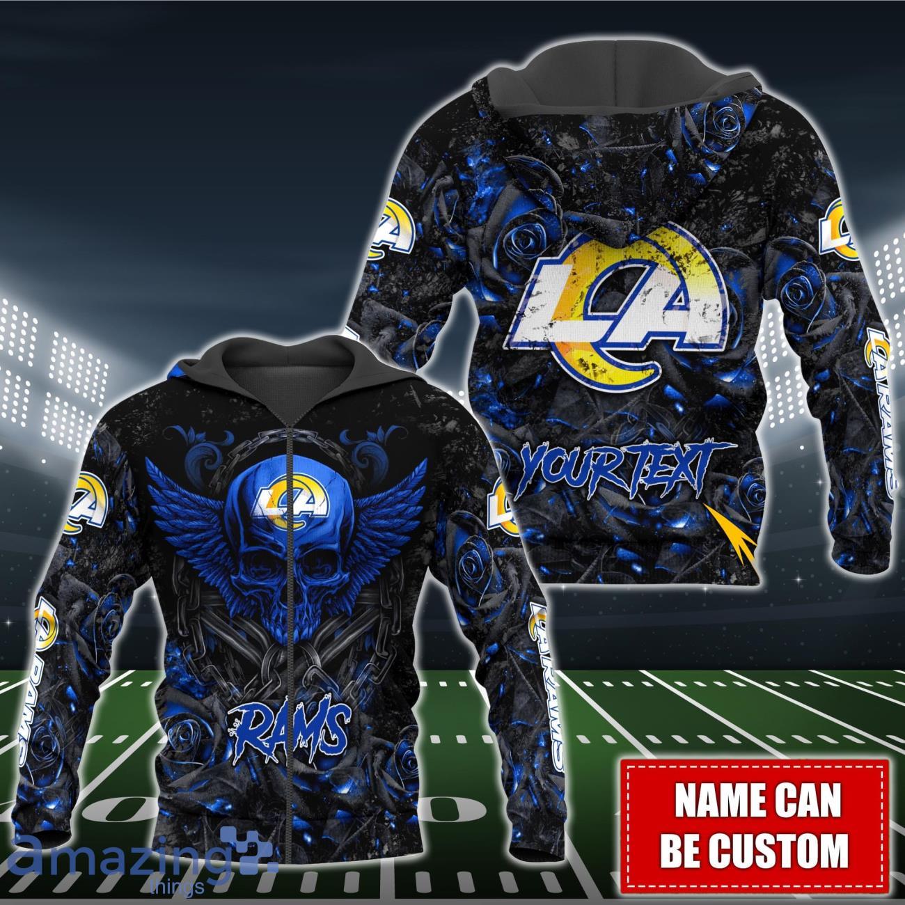 Los Angeles Rams NFL 3D Shirt Hoodie Custom Name For Fans image Los Angeles Rams NFL 3D Shirt Hoodie Custom Name For Fans Product Photo 4