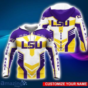 LSU Tigers 3D Hoodie All Over Printed Personalized Name Unisex Men Women Hoodie Sport Fans image LSU Tigers 3D Hoodie All Over Printed Personalized Name Unisex Men Women Hoodie Sport Fans Product Photo 2