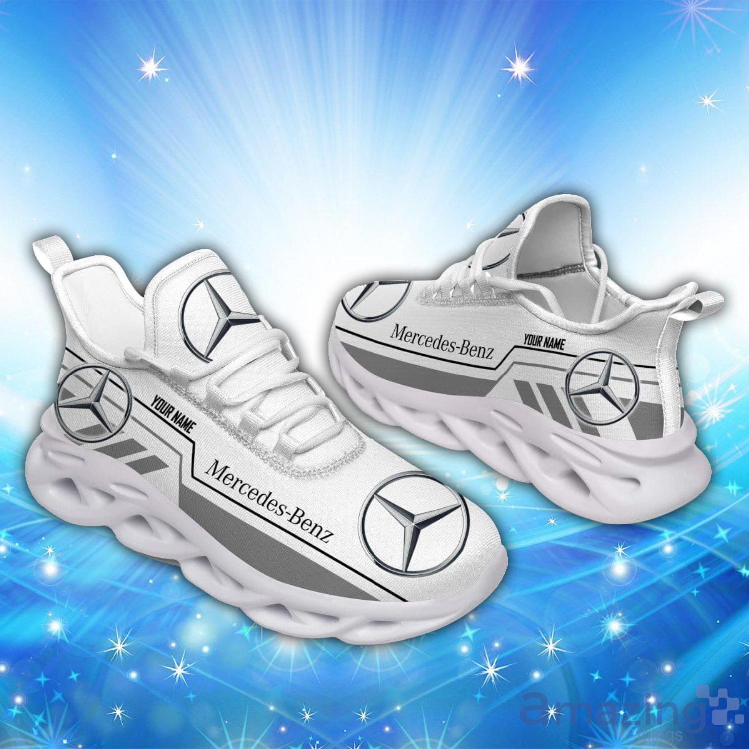 Mercedes Benz White Max Soul Shoes Custom Name Sneakers Car Lovers Gift image Mercedes-Benz White Max Soul Shoes Custom Name Sneakers Car Lovers Gift Product Photo 1