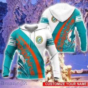 Miami Dolphins 3D Hoodie All Over Printed Personalized Name Casual Hoodie Sport Fans Product Photo 2
