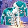Miami Dolphins Custom Name 3D Hoodie Heartbeat Pattern For Fans