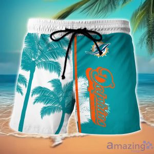 Miami Dolphins Hawaiian Shirt And Shorts Set Custom Name Summer Vacation Shirt NFL Fans Product Photo 2