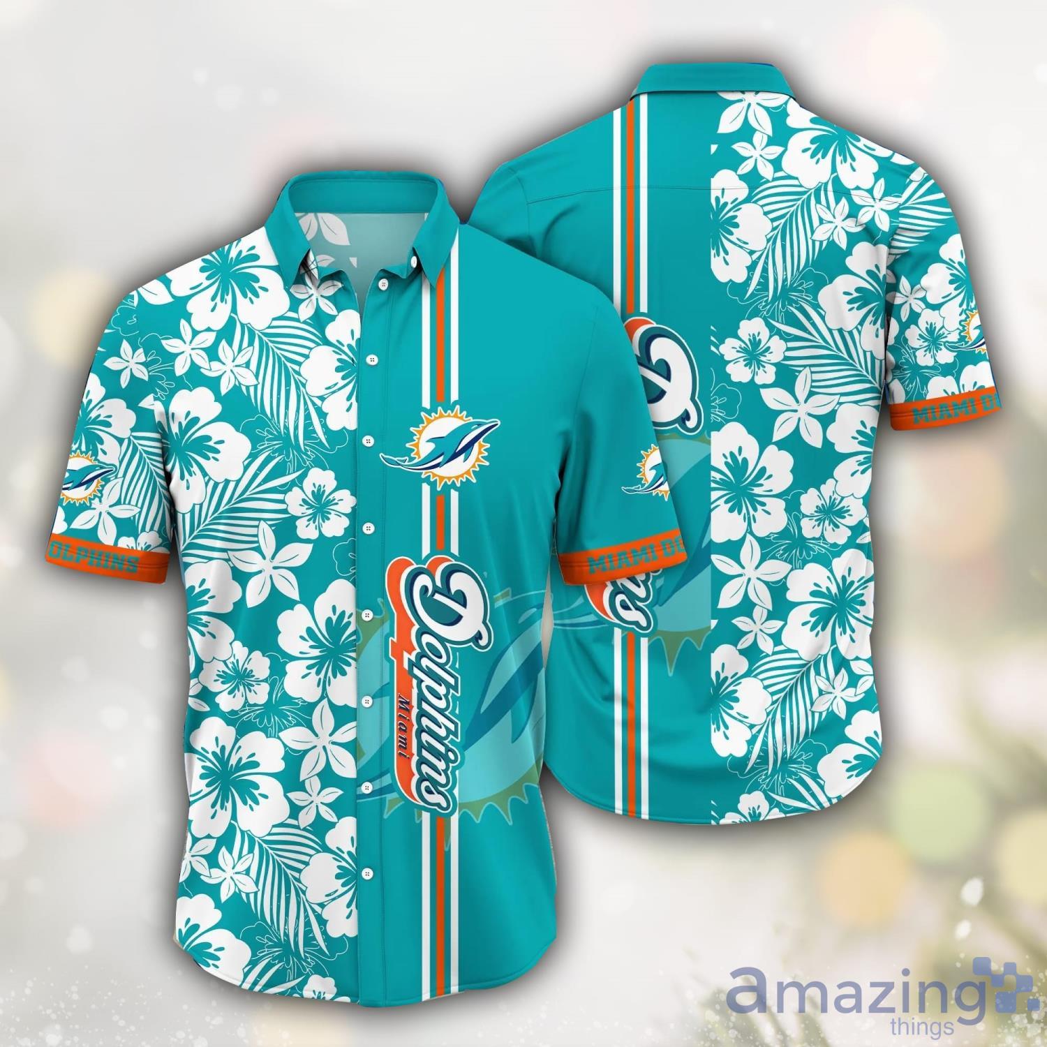 Miami Dolphins NFL Flower Hawaii Shirt Summer Gift Men And Wwomen Shirts Product Photo 1