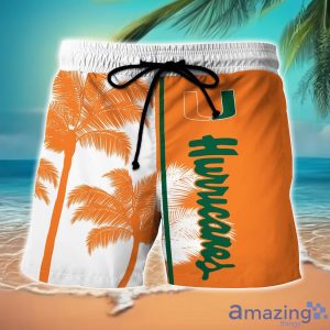 Miami Hurricanes Hawaiian Shirt And Shorts Set Custom Name Summer Vacation Shirt NCAA1 Fans Product Photo 2