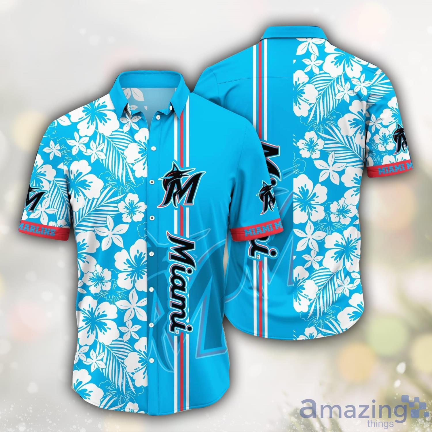 Miami Marlins MLB Flower Hawaii Shirt Summer Gift Men And Wwomen Shirts Product Photo 1