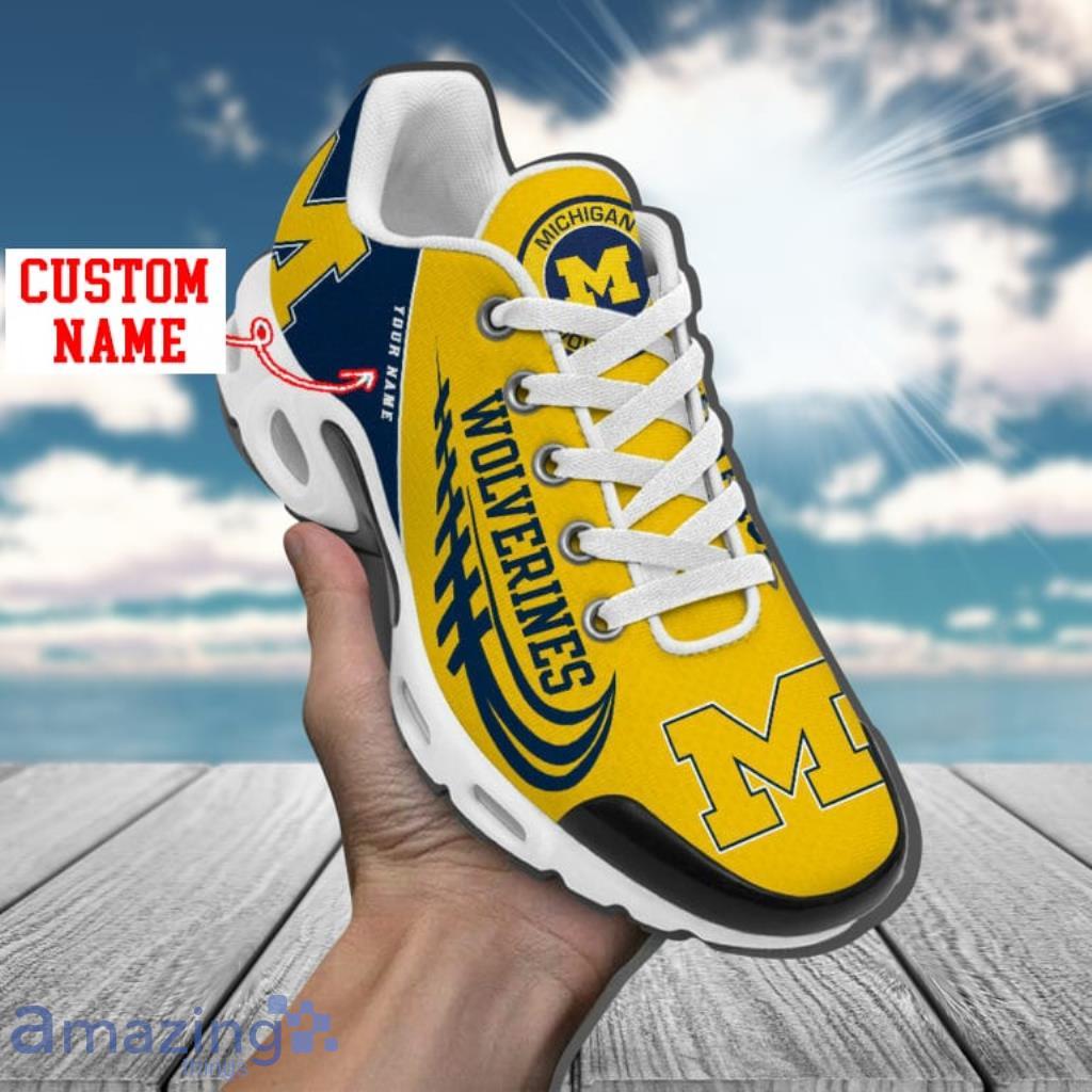 Michigan Wolverines Custom Name Air Cushion Sports Shoes Upgrade Your New Style image Michigan Wolverines Custom Name Air Cushion Sports Shoes Upgrade Your New Style Product Photo 1
