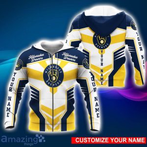 Milwaukee Brewers 3D Hoodie All Over Printed Personalized Name Special Design For Fans Product Photo 1