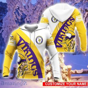 MINNESOTA VIKINGS 3D Hoodie All Over Printed Personalized Name Casual Hoodie Sport Fans Product Photo 2