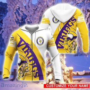 MINNESOTA VIKINGS 3D Hoodie All Over Printed Personalized Name Casual Hoodie Sport Fans Product Photo 1