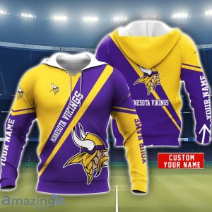MINNESOTA VIKINGS 3D Hoodie All Over Printed Personalized Name Limited Hoodie For Fans Product Photo 2