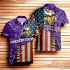 Minnesota Vikings American Flag Hawaiian Shirt 3D For Men Women