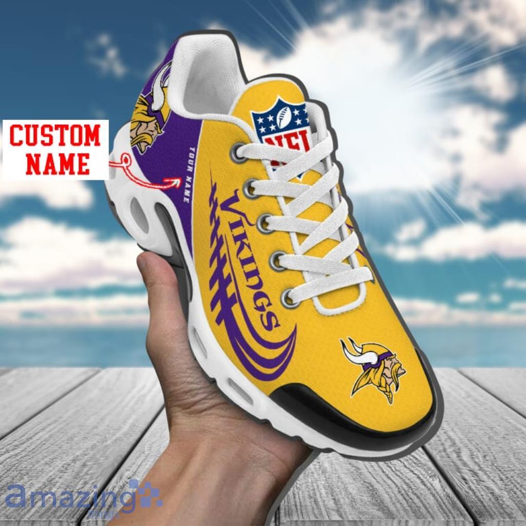 Minnesota Vikings Custom Name Air Cushion Sports Shoes Upgrade Your New Style image Minnesota Vikings Custom Name Air Cushion Sports Shoes Upgrade Your New Style Product Photo 1