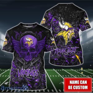Minnesota Vikings NFL 3D Shirt Hoodie Custom Name For Fans image Minnesota Vikings NFL 3D Shirt Hoodie Custom Name For Fans Product Photo 3
