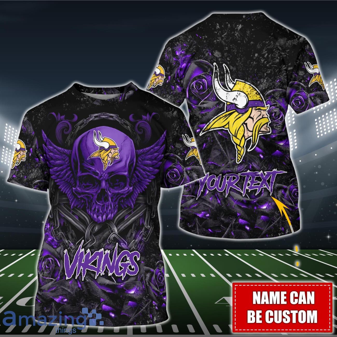 Minnesota Vikings NFL 3D Shirt Hoodie Custom Name For Fans image Minnesota Vikings NFL 3D Shirt Hoodie Custom Name For Fans Product Photo 3