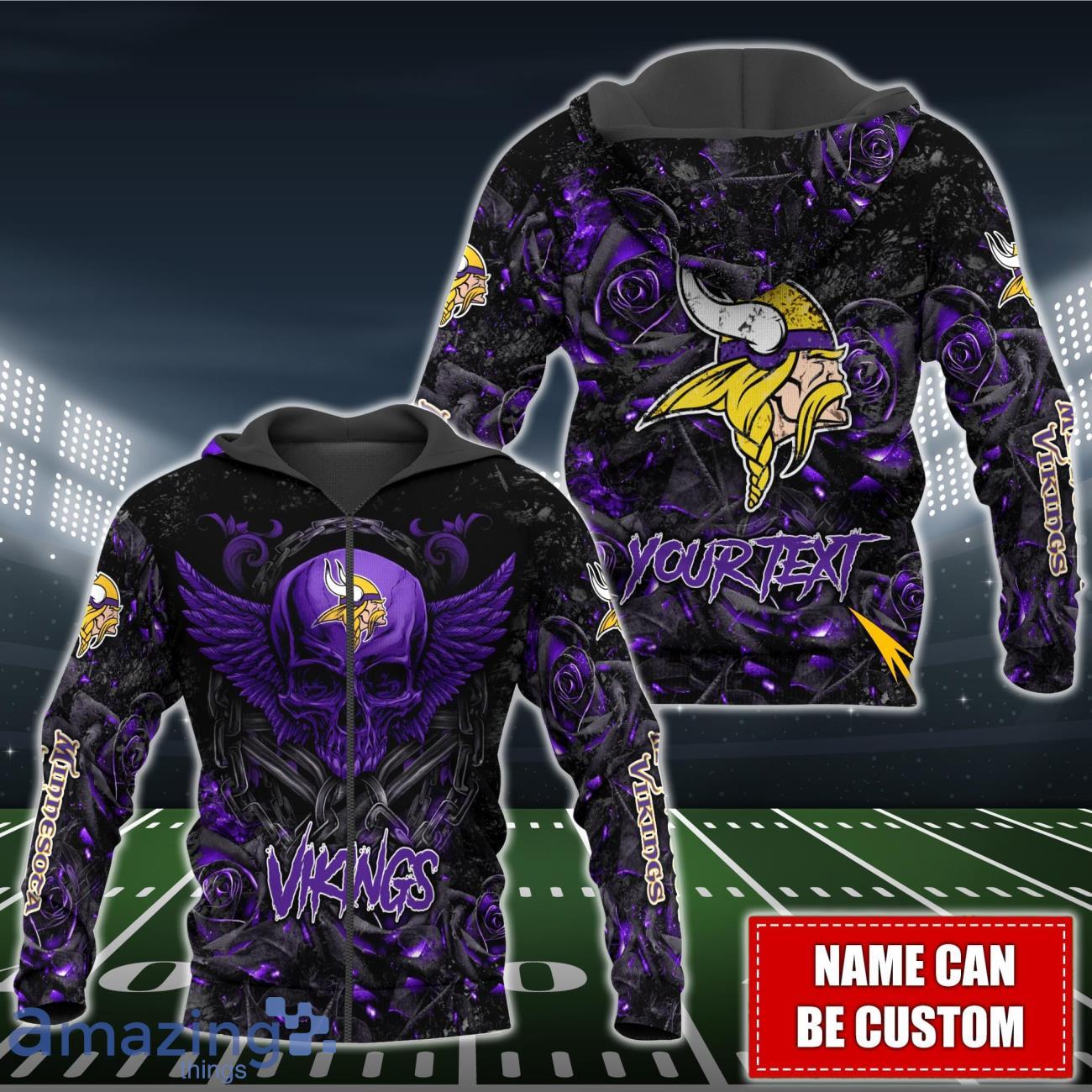 Minnesota Vikings NFL 3D Shirt Hoodie Custom Name For Fans image Minnesota Vikings NFL 3D Shirt Hoodie Custom Name For Fans Product Photo 4