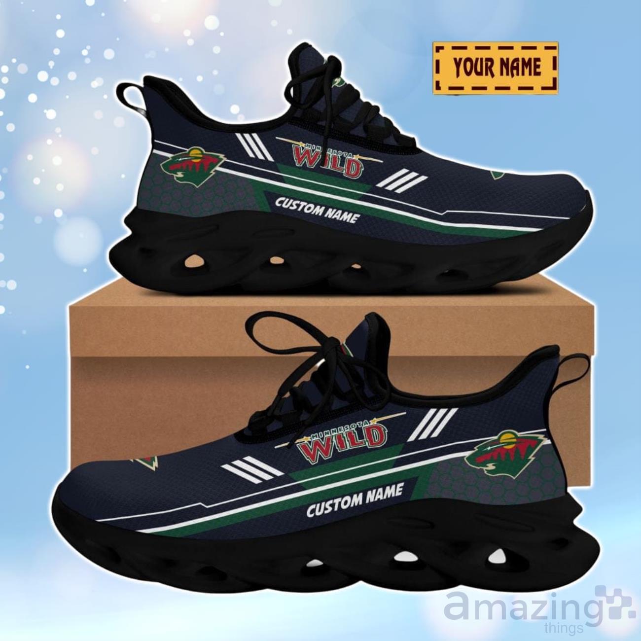 Minnesota Wild 3D Design Max Soul Shoes Custom Name For Real Fans image Minnesota Wild 3D Design Max Soul Shoes Custom Name For Real Fans Product Photo 1