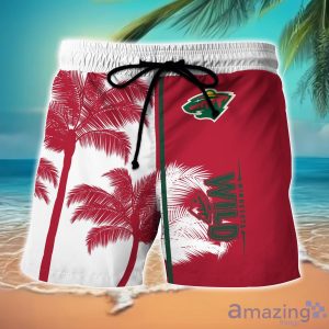 Minnesota Wild Hawaiian Shirt And Shorts Set Custom Name Summer Vacation Shirt NHL Fans Product Photo 2