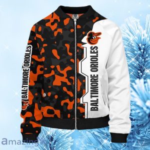 MLB Baltimore Orioles Camouflage Orange Bomber Jacket Gift For Fans Product Photo 1