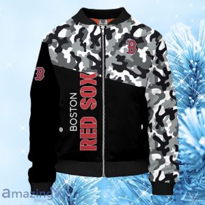 MLB Boston Red Sox Camouflage Black Bomber Jacket Gift For Fans Product Photo 1