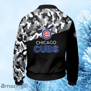 MLB Chicago Cubs Camouflage Black Bomber Jacket Gift For Fans Product Photo 2