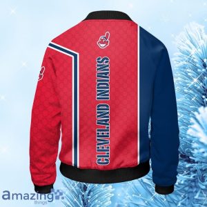 MLB Cleveland Indians Red Blue Unisex Bomber Jacket Gift For Fans Product Photo 2