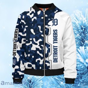 MLB Detroit Tigers Camouflage Blue Bomber Jacket Gift For Fans Product Photo 1