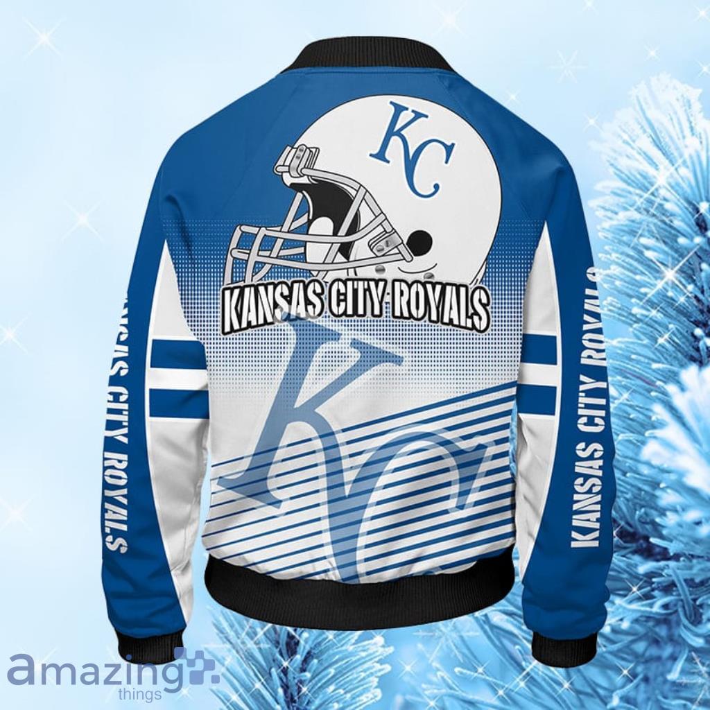 MLB Kansas City Royals Blue Bomber Jacket Gift For Fans image MLB Kansas City Royals Blue Bomber Jacket Gift For Fans Product Photo 2