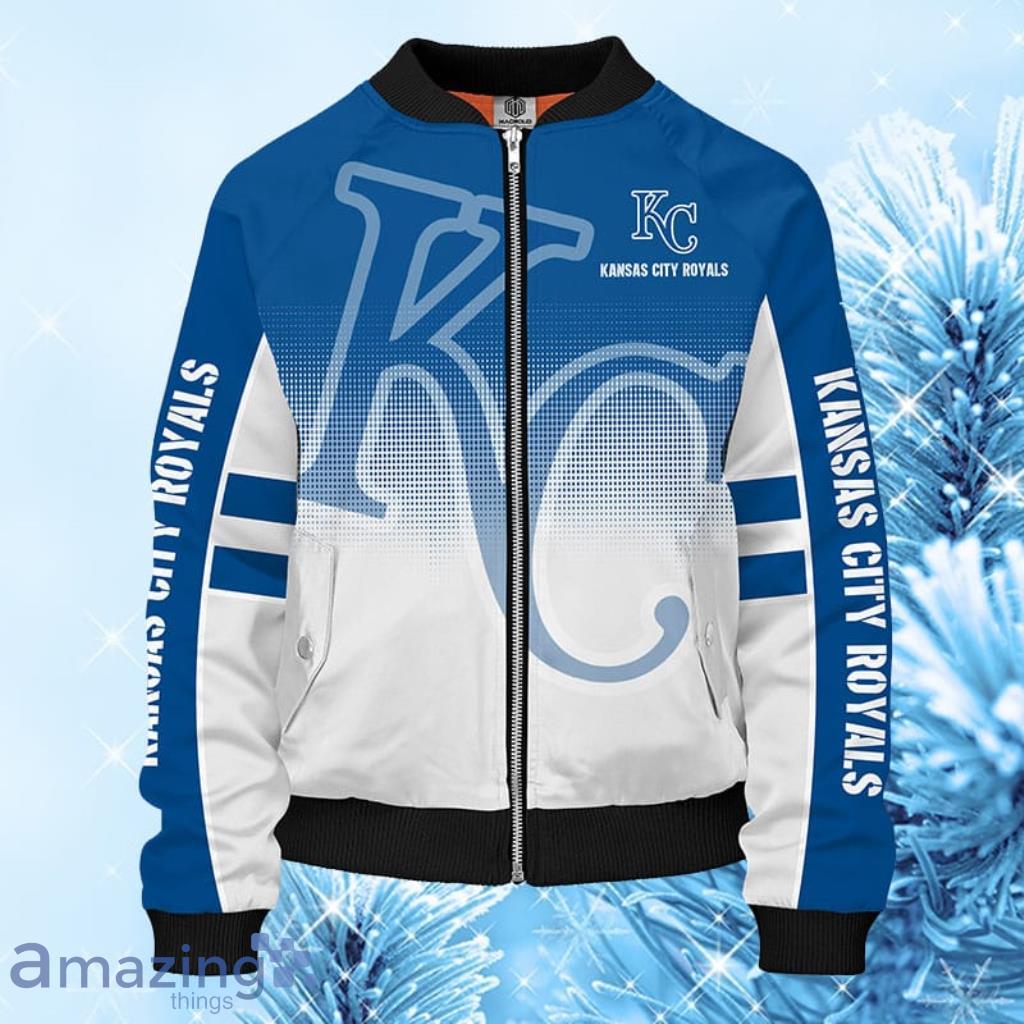 MLB Kansas City Royals Blue Bomber Jacket Gift For Fans image MLB Kansas City Royals Blue Bomber Jacket Gift For Fans Product Photo 1