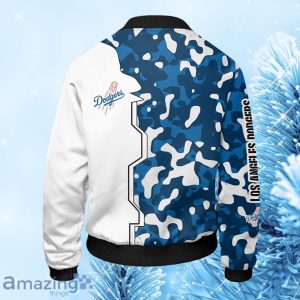 MLB Los Angeles Dodgers Camouflage Blue Bomber Jacket Gift For Fans image MLB Los Angeles Dodgers Camouflage Blue Bomber Jacket Gift For Fans Product Photo 2