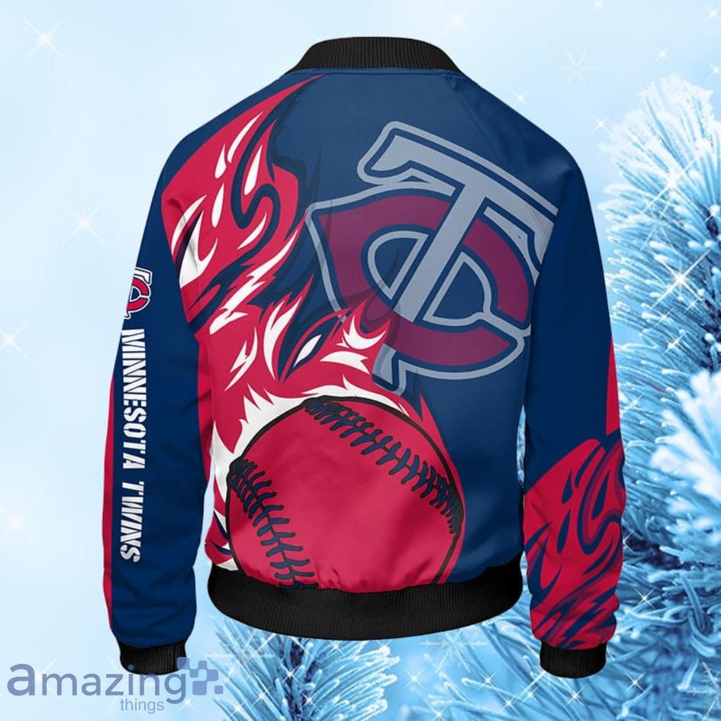 MLB Minnesota Twins Blue Red Unisex Bomber Jacket Gift For Fans image MLB Minnesota Twins Blue Red Unisex Bomber Jacket Gift For Fans Product Photo 2