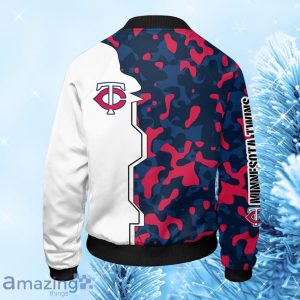 MLB Minnesota Twins Camouflage Blue Red Bomber Jacket Gift For Fans Product Photo 2