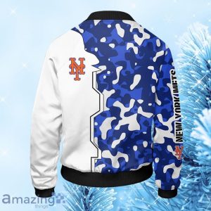 MLB New York Mets Camouflage Blue Bomber Jacket Gift For Fans Product Photo 2