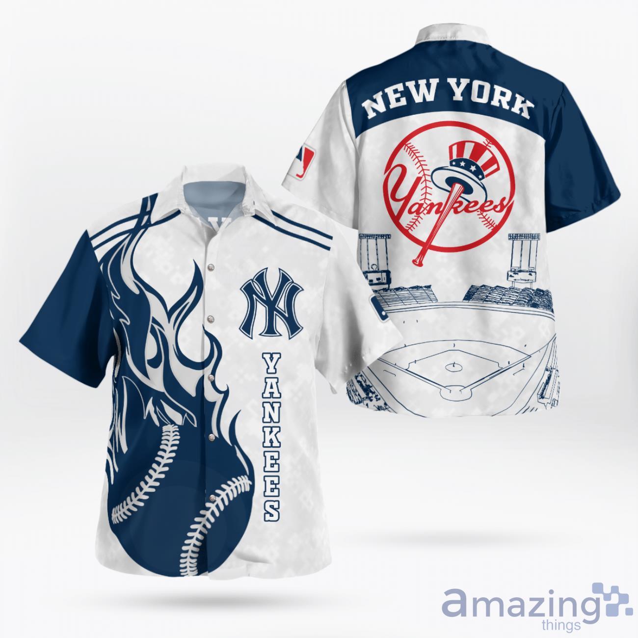 MLB New York Yankees Baseball Hawaiian Shirt 3D All Over Printed Hawaii Shirt Summer Gift image MLB New York Yankees Baseball Hawaiian Shirt 3D All Over Printed Hawaii Shirt Summer Gift Product Photo 1