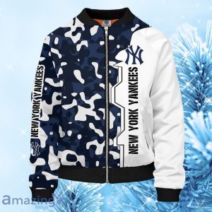 MLB New York Yankees Camouflage Blue Bomber Jacket Gift For Fans Product Photo 1