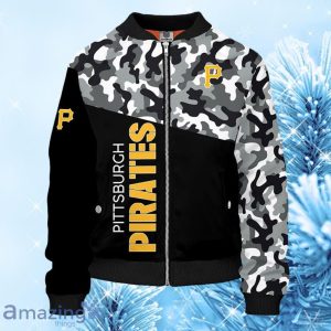 MLB Pittsburgh Pirates Camouflage Black Bomber Jacket Gift For Fans Product Photo 1
