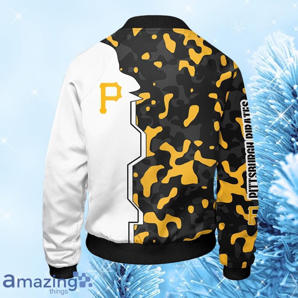 MLB Pittsburgh Pirates Camouflage Yellow Bomber Jacket Gift For Fans image MLB Pittsburgh Pirates Camouflage Yellow Bomber Jacket Gift For Fans Product Photo 2