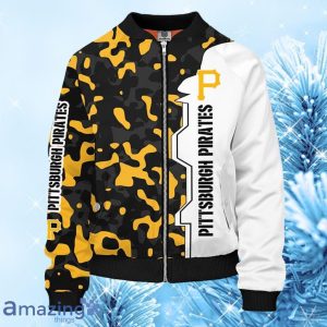 MLB Pittsburgh Pirates Camouflage Yellow Bomber Jacket Gift For Fans Product Photo 1