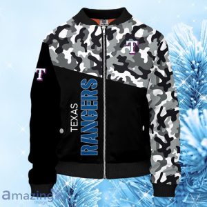 MLB Texas Rangers Camouflage Blue Bomber Jacket Gift For Fans Product Photo 1