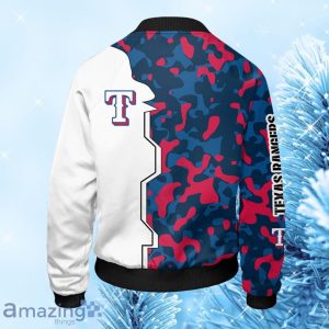MLB Texas Rangers Camouflage Blue Red Bomber Jacket Gift For Fans Product Photo 2