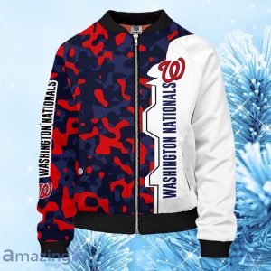 MLB Washington Nationals Camouflage Red Bomber Jacket Gift For Fans Product Photo 1
