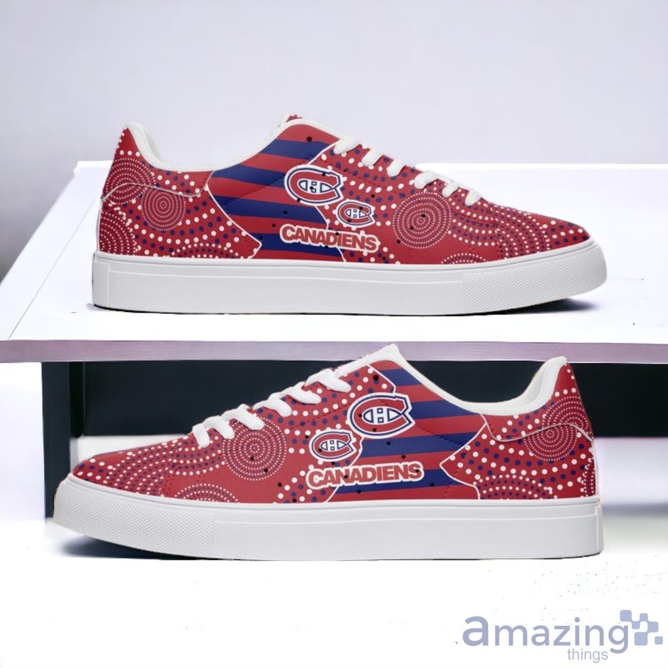 Montreal Canadiens Aboriginal Pattern Skate Shoes image Montreal Canadiens Aboriginal Pattern Skate Shoes Product Photo 1