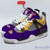 Personalized Name Los Angeles Lakers Personalized Air Jordan 4 Shoes Trending Men Women Sneakers Sport Fans Gift