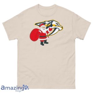 Nashville Predators Santa Claus Logo Christmas T Shirt Product Photo 1