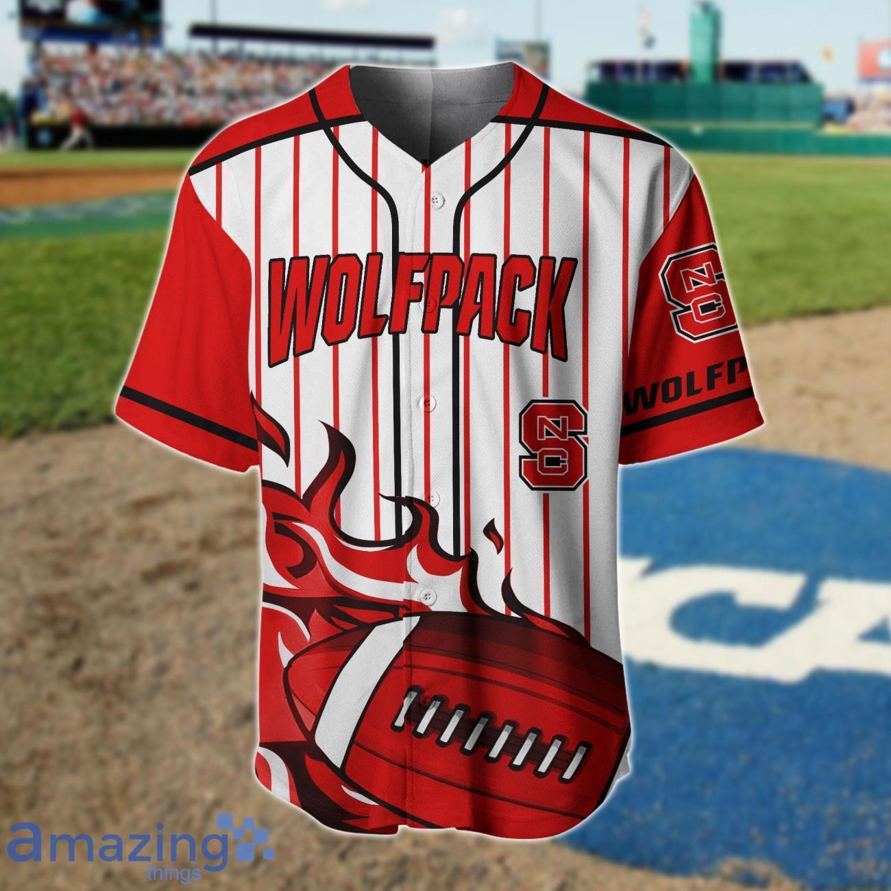 NC State Wolfpack Custom Name And Number Baseball Jersey Shirt NCAA Fans Gift image NC State Wolfpack Custom Name And Number Baseball Jersey Shirt NCAA Fans Gift Product Photo 2