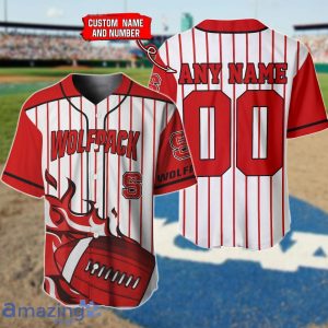 NC State Wolfpack Custom Name And Number Baseball Jersey Shirt NCAA Fans Gift Product Photo 1
