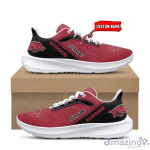 NCAA Custom Name Arkansas Razorbacks Air Mesh Running Shoes For Fans Sports Product Photo 2